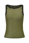 SWAYING/KNIT hook stitching mesh vest SW24SS1T36 grass green PS73